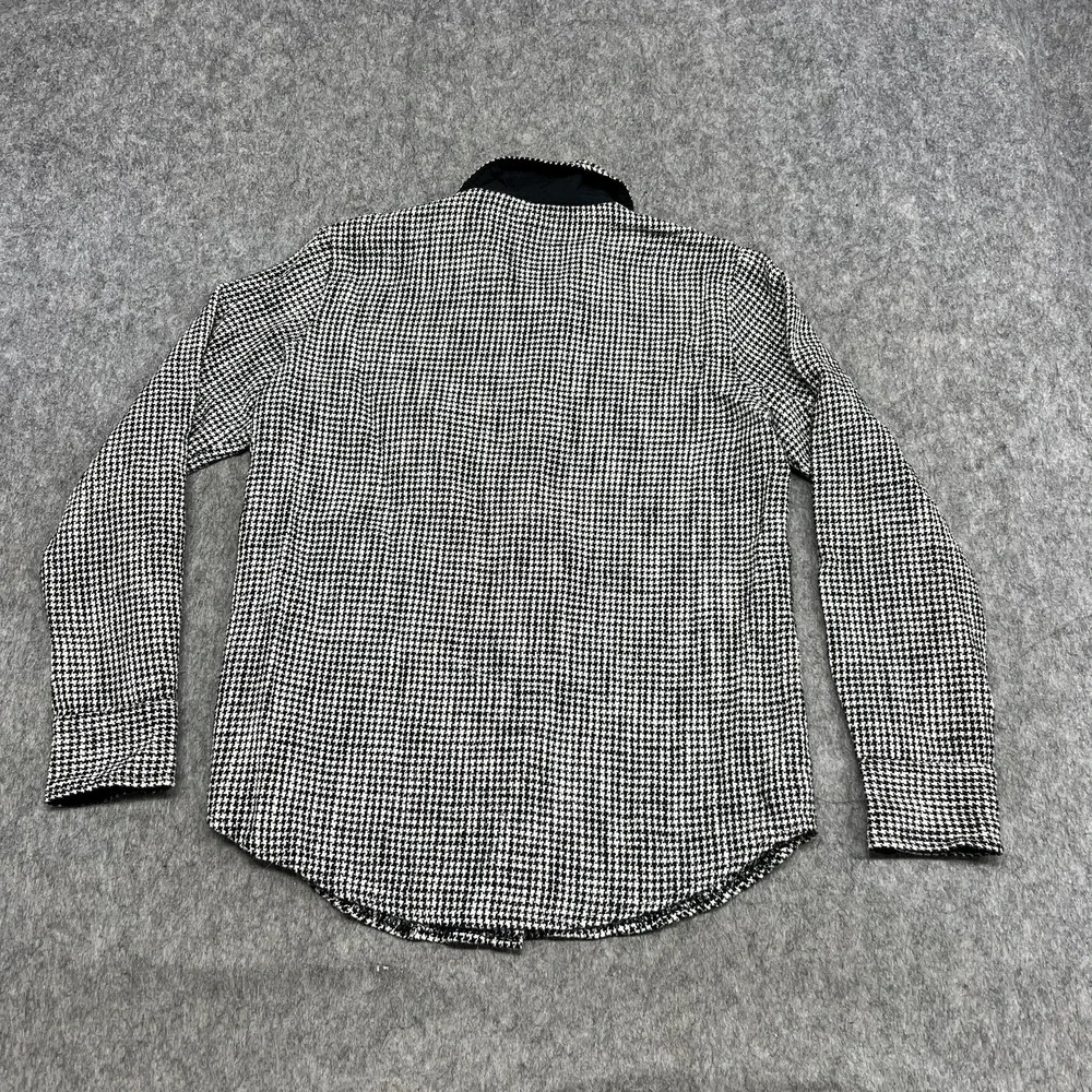 Abercrombie & Fitch Jacket Womens S Black Houndstooth Oversized Button Preppy‎